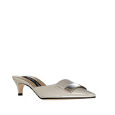 Beige Calfskin Mules
